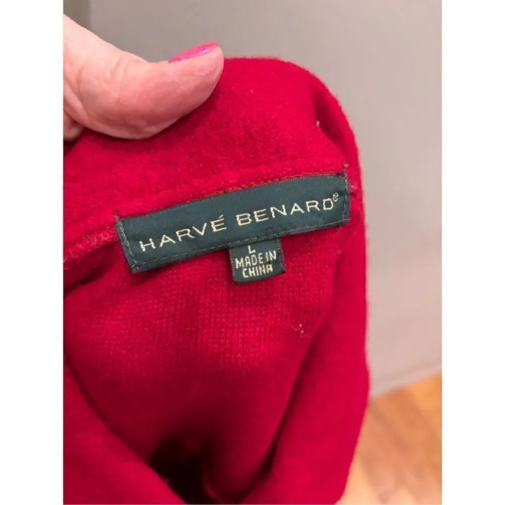 Harve Bernard L button front 3/4 wide sleeve wool belted blazer/cardigan/coat - Picture 6 of 7